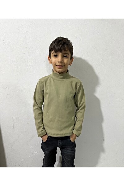 NetsaTekstil Erkek ve Kız Çocuk Unisex Yarım Balıkçı Yaka Uzun Kollu Body Badi