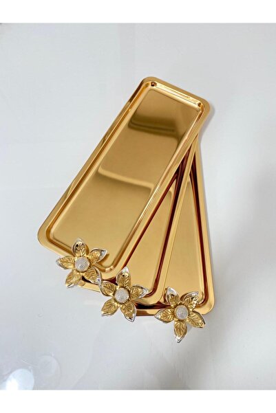 Aslı Hediyelik 3 قطع من زهرة الزنبق الفاخرة المصنوعة من الفولاذ المقاوم للصدأ...