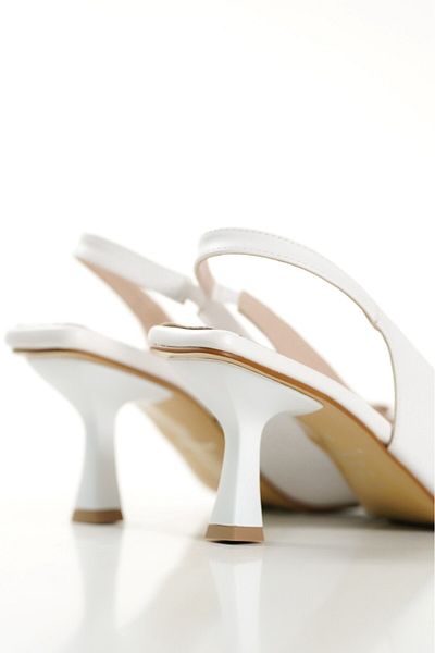 ZİESCE PANTOFI STILETTO DE FEMEI CU PIELE ALBĂ