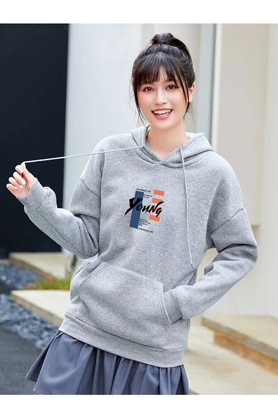 DAXİS Sportwear Company Hanorac oversize cu glugă imprimat