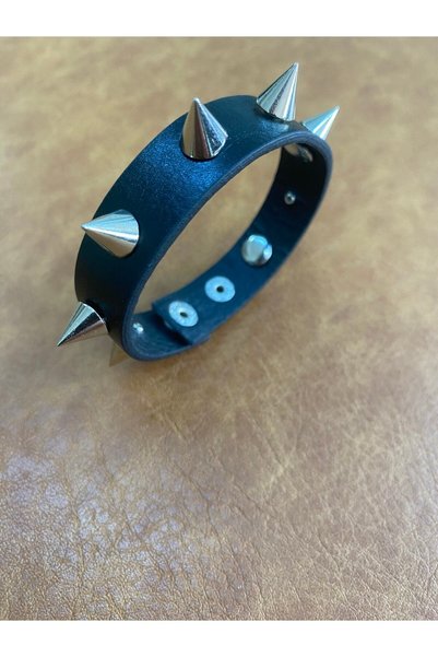Aksabeltchokers 1.5 Cm Çivili Bileklik 20.cm