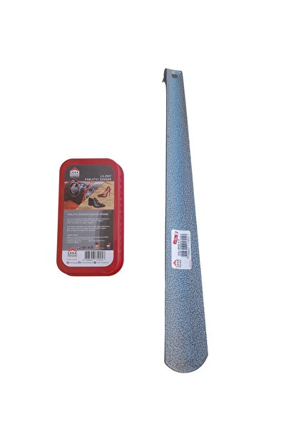 Leva House Metal Ayakkabı Çekecegi-kerata Ve Parlatıcı Sünger Seti