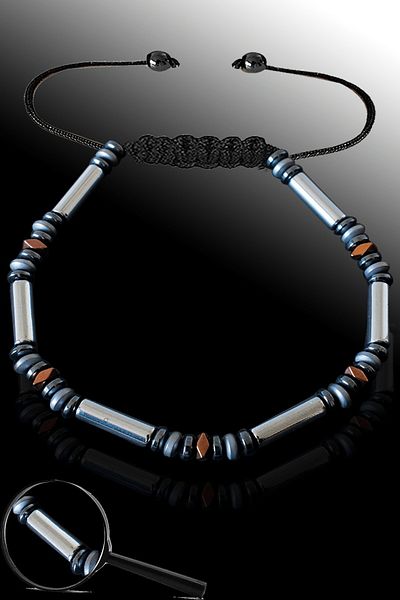 Tesbih Atölyesi Certified AAA+ Rectangular Model Terahertz Stone Bracelet - Vibration Stone