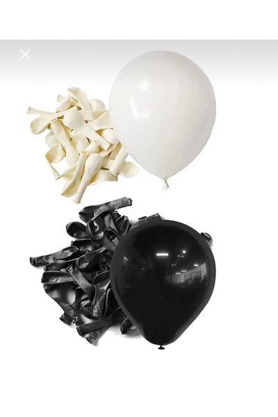 Yogi parti Black White Balloon Pastel 12 Inch 10 Pieces Balloons