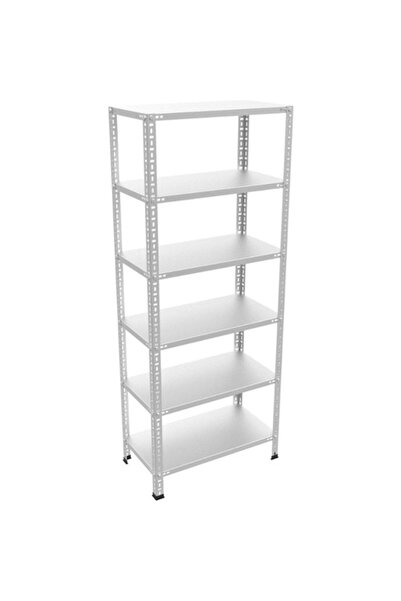 Çelikrafburada ® 31x60x200 6 Katlı Çelik Raf Galvaniz Raf Arşiv Rafı Depo Raf...