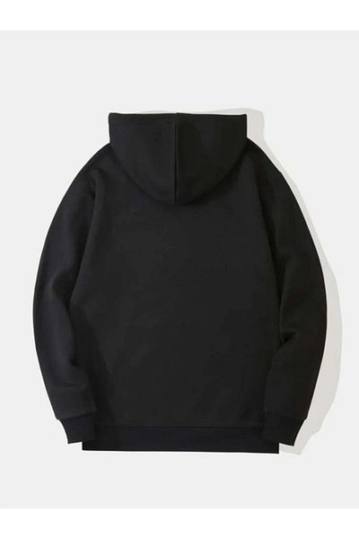 Khione Unisex Μαύρο Nupe με κουκούλα Oversize Φούτερ με κουκούλα