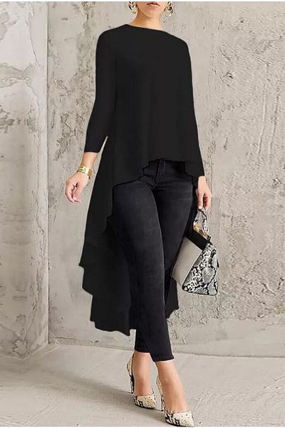 Ginza Dress Asymmetrical Woven Fabric