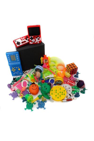 Nostaljik Lezzetler Nostaljik Özel Oyuncak Kutusu Mavi Tetris Ve Nostaljik Atari