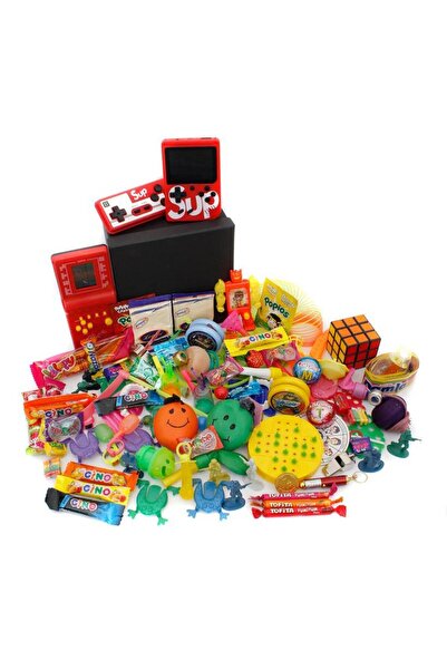 Nostaljik Lezzetler Nostaljik Bakkal Özel Gıda Ve Oyuncak Kutusu , Kırmızı Tetris Ve Atarili