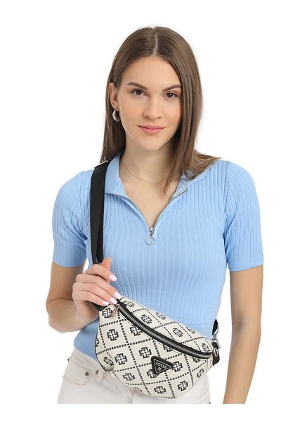Fossil Geantă neagră de pânză pentru femei 40x16x8 cm 05FM24Y1009