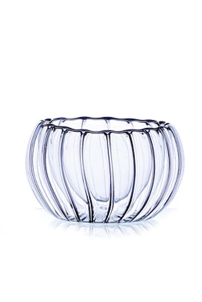 Nostaljik Lezzetler Çift Cidarlı Desenli Cam Çerezlik, Reçellik, Sosluk, Sunu...