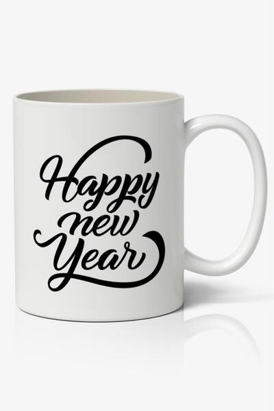Nostaljik Lezzetler New Year's Themed Mug Cup Printed Coffee Mug Cup Model 29