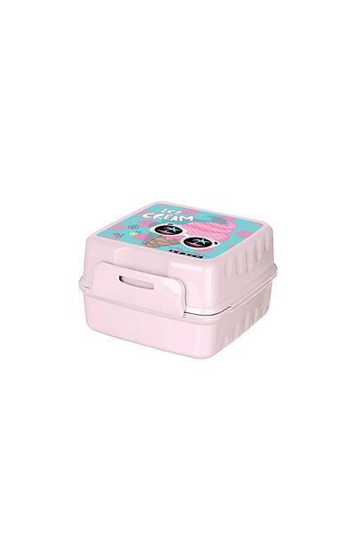 Şener collection Feeding Bowl Set with Fork and Spoon and Compartments Patterned Feeding Bowl Children's Feeding Bowl