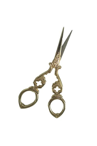 Spagettiyarn 2-Piece Patterned Scissors - Silver/Gold