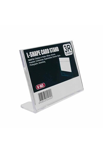 okularenkkat Suport pentru broșuri/suport pentru folii din plexiglas transparent de tip L orizontal (127x89mm)