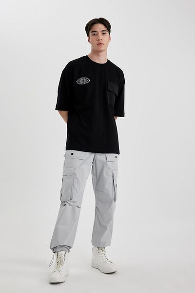 DeFacto Baggy Cargo Pocket Straight Leg Parachute Trousers B6388ax24sp
