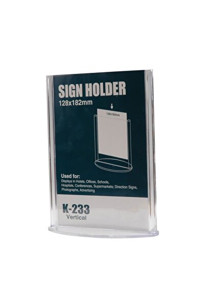 okularenkkat Oval Base Desktop Vertical Menu Holder (128X182Mm)