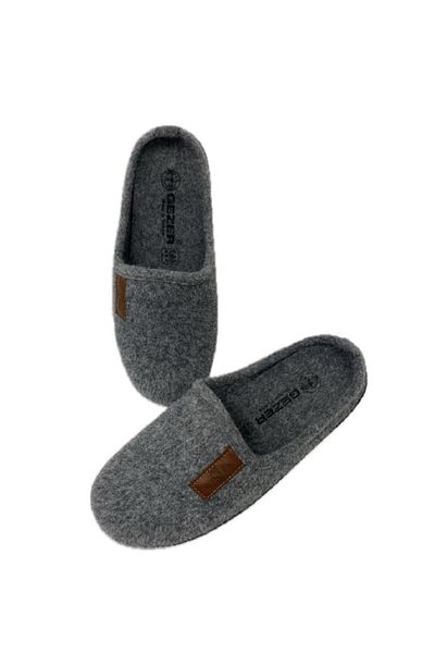 GEZER KAFKASLAR FULL ORTHOPEDIC MEN'S SOFT WINTER FRONT CLOSED HOME SLIPPERS