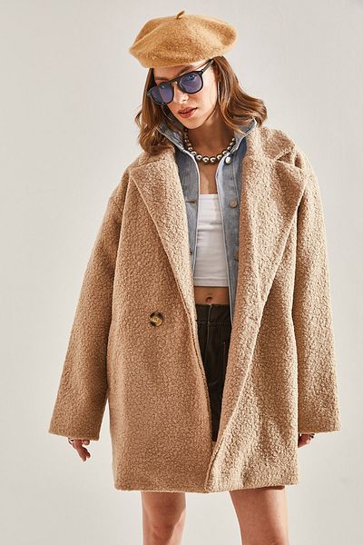 Bianco Lucci Dámský oversize zkrácený kabát