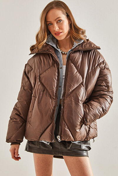 Bianco Lucci Γυναικείο γιακά Oversize Παλτό