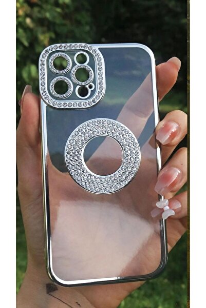 MİRAKSESUAR حافظة متوافقة مع هاتف آيفون 13 برو مع حماية للكاميرا وشعار حجر ال...