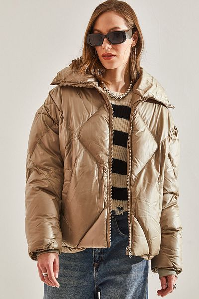 Bianco Lucci Women's Collar Oversize Puffer Coat