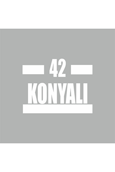 Reysa Tasarım 42 ملصق سيارة كونيا 16x9 سم أبيض