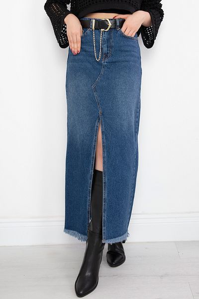 PULLIMM Front Triangle Long Skirt STK3065