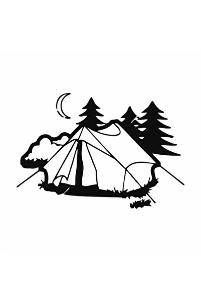 Reysa Tasarım ملصق سيارة للتخييم 17x11 سم أزرق