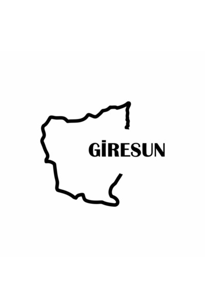 Reysa Tasarım ملصق سيارة Giresun Map مقاس 17x14 سم باللون الأزرق