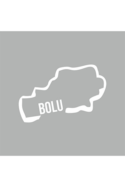 Reysa Tasarım ملصق سيارة Bolu Map مقاس 16x11 سم أبيض