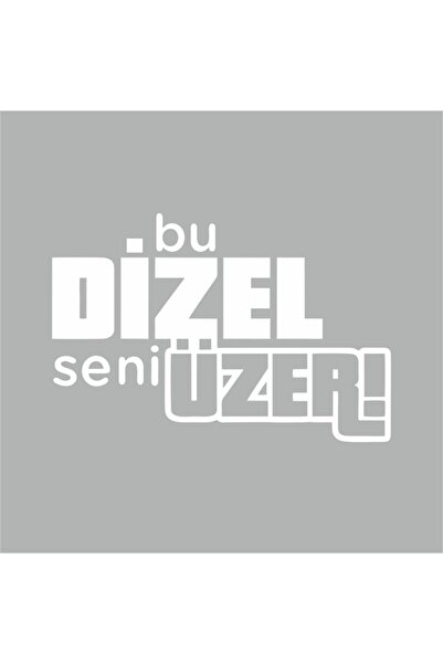 Reysa Tasarım ملصق زجاجي للسيارة من Diesel You مقاس 25x15 سم باللون الأبيض