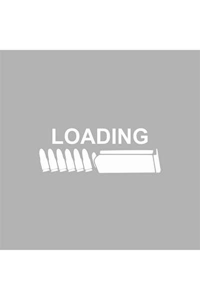 Reysa Tasarım Loading Sticker 20x10 Cm White