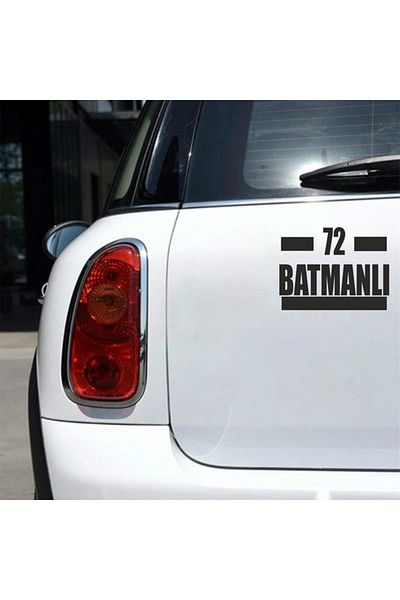 Reysa Tasarım 72 Batman Car Sticker 16x9 Cm Black