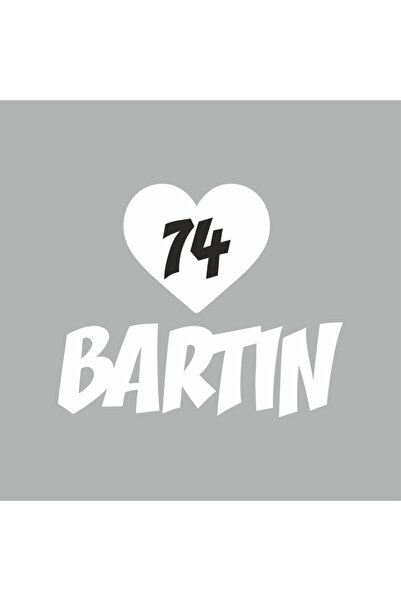 Reysa Tasarım ملصق سيارة 74 بارتن مع قلب 20x15 سم أبيض