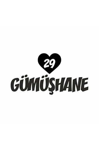 Reysa Tasarım Hearted 29 Silverhouse Car Sticker 20x15 Cm Black