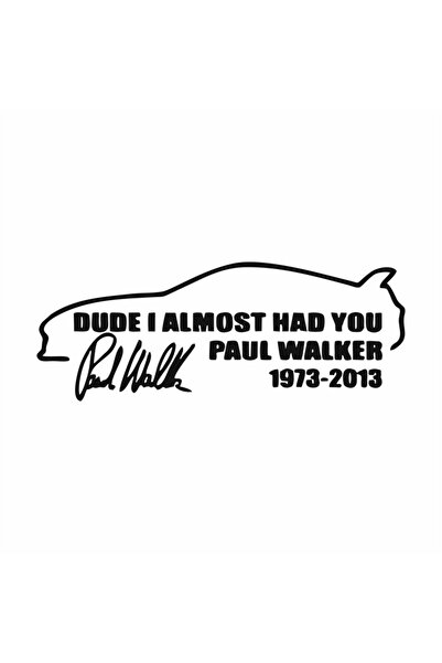 Reysa Tasarım ملصق سيارة بول ووكر وعد وتوقيع 18x7 سم أسود