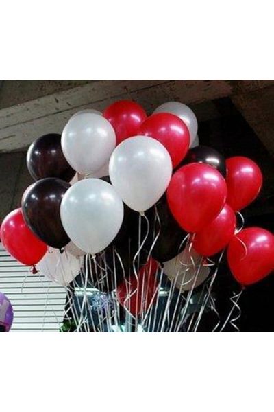 Yogi parti BJK celebration Black Red White 12 inch Pastel Balloon 15 pcs