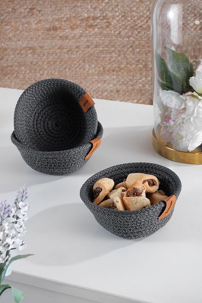 Znp Home Mini - 3 Pieces Dried Cake Basket, Multi-Purpose Handmade
