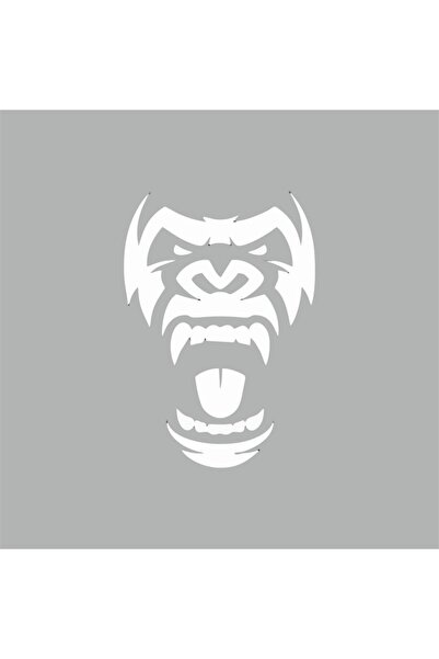 Reysa Tasarım ملصق رأس غوريلا 20x10 سم أبيض