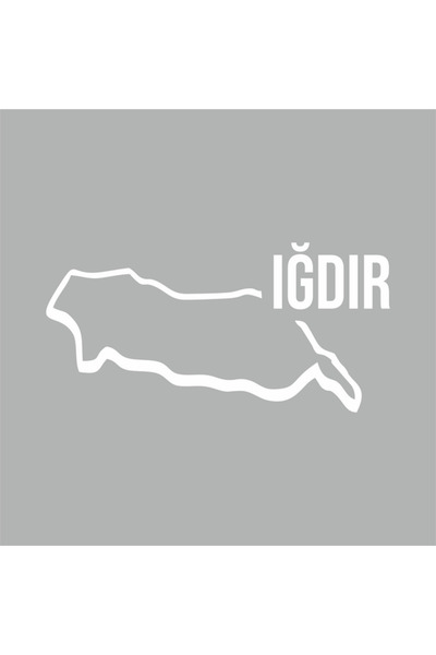 Reysa Tasarım Jug Map Car Sticker 17x9 Cm White