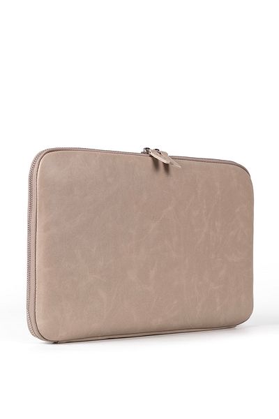 deridense Macbook Air Pro 13 & 13,3 ιντσών Συμβατή θήκη φορητού υπολογιστή Vegan Leather Crazy Beige