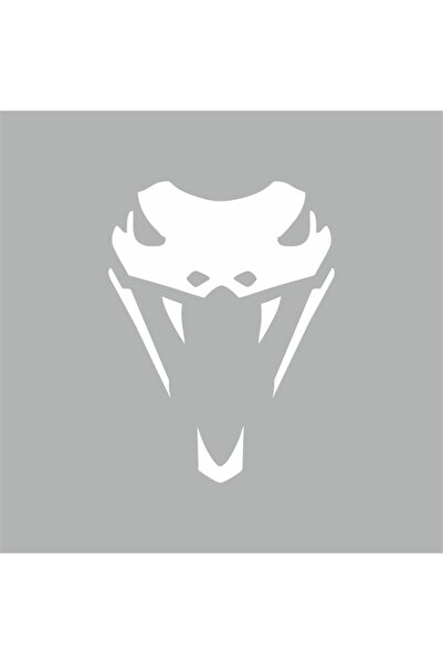 Reysa Tasarım ملصق سيارة رأس الثعبان 16x20 سم أبيض