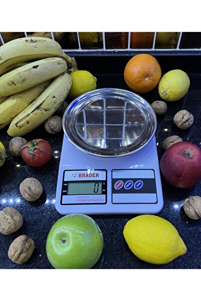 Brader 10kg Mutfak Tartısı 1gr Tam Hassasiyet Paslanmaz Kefeli Ürün