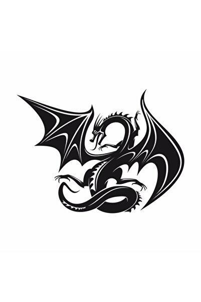 Reysa Tasarım ملصق التنين 20x20 سم أبيض