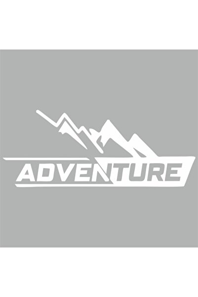 Reysa Tasarım ملصق سيارة Adventure 4x4 مقاس 20x10 سم رمادي