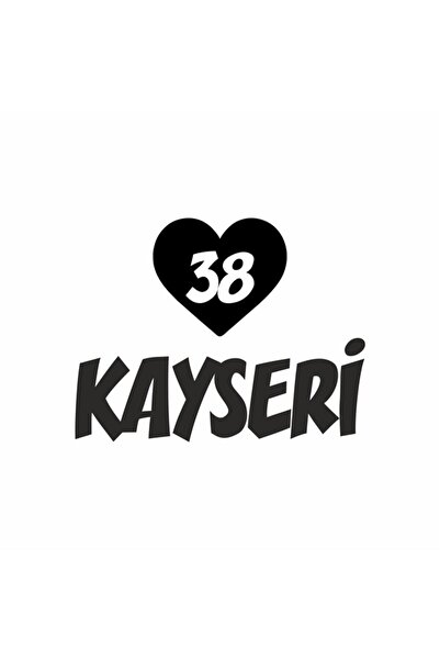 Reysa Tasarım 38 ملصق سيارة كايسيري مع قلب 20x15 سم أسود
