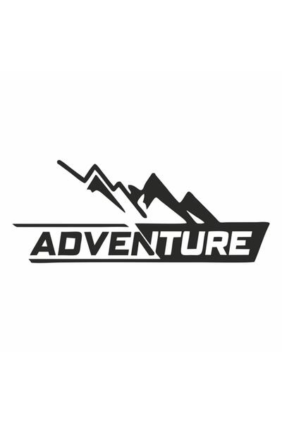 Reysa Tasarım Adventure 4x4 Araba Sticker 20x10 Cm Siyah