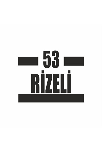 Reysa Tasarım 53 ملصق سيارة ريزيلي 16x9 سم أسود