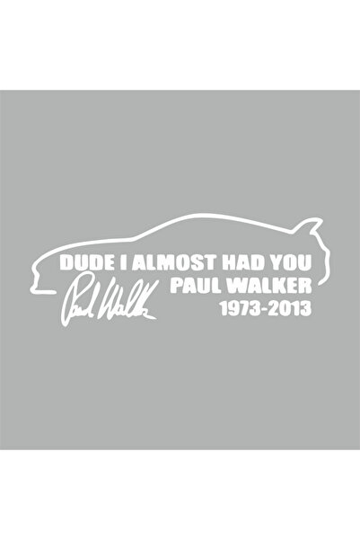 Reysa Tasarım ملصق سيارة بول ووكر وعد وتوقيع 18x7 سم أبيض